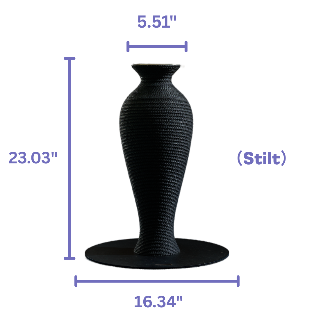 Stilt Vase Scratcher Black