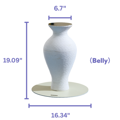 Belly Vase Scratcher|White