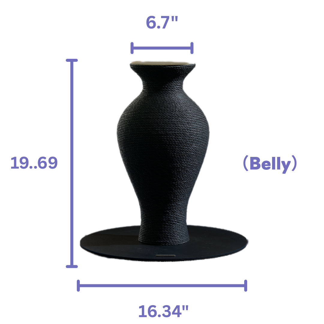 Belly Vase Scratcher Black