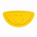 Yellow semicircular drain plug for the Automatic Litter Box Pro