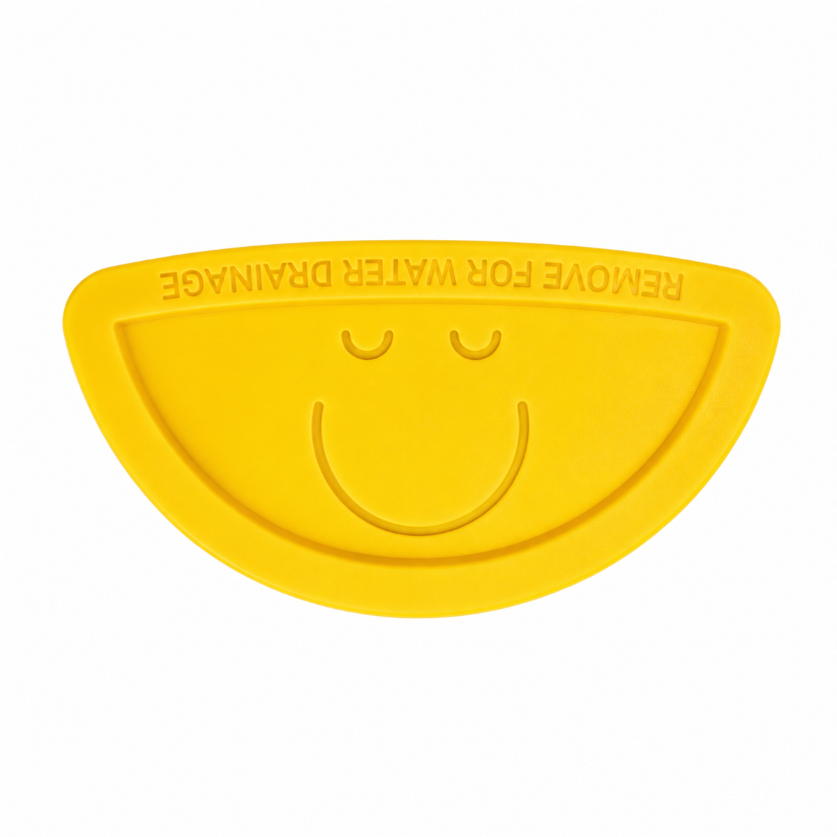 Yellow semicircular drain plug for the Automatic Litter Box Pro