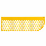 Yellow perforated litter filter panel for clay litter