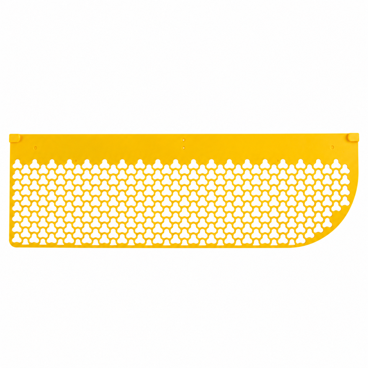 Yellow perforated litter filter panel for clay litter