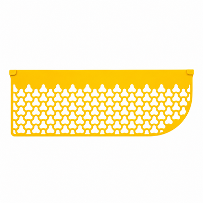 Yellow perforated litter filter panel for tofu litter
