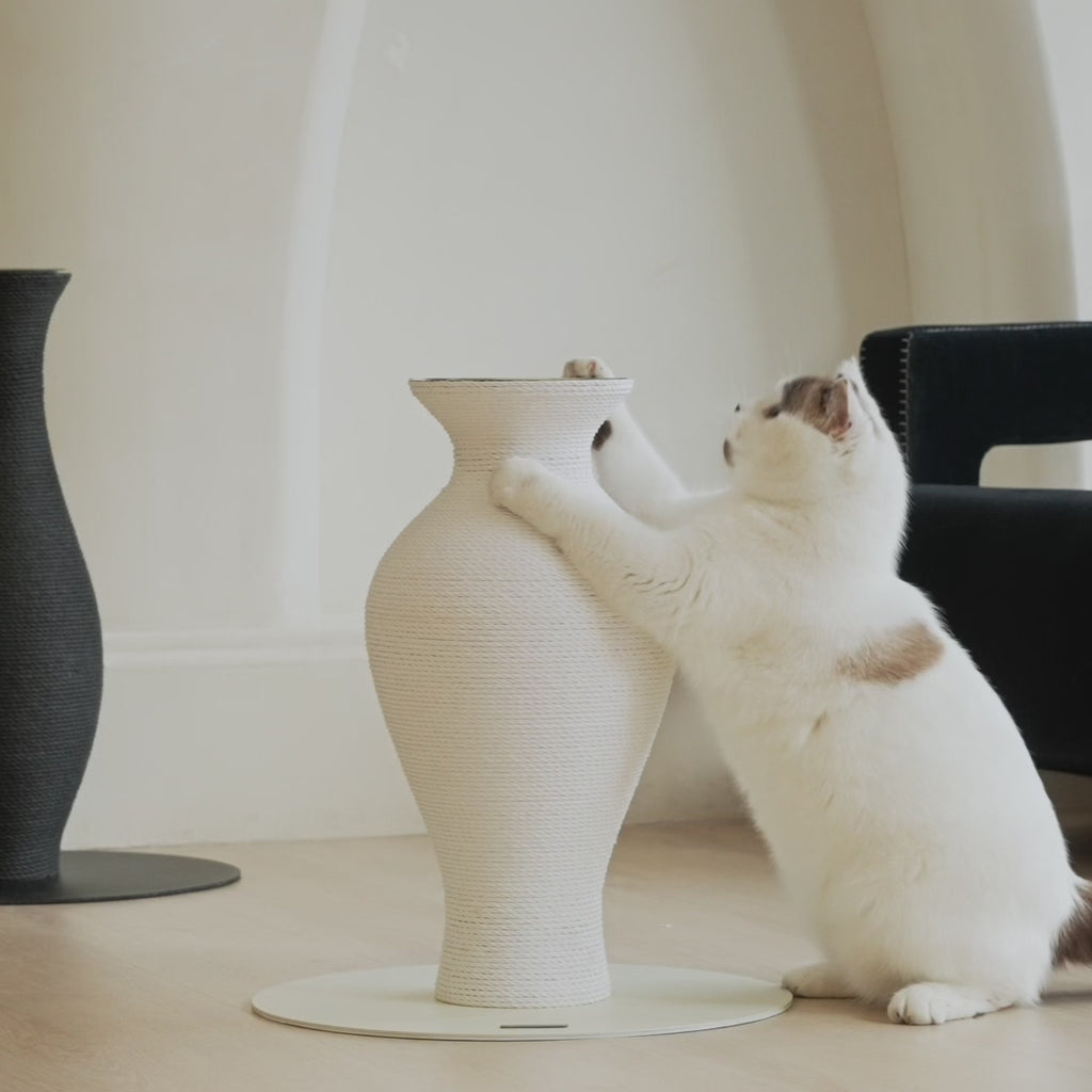 Belly Vase Scratcher White