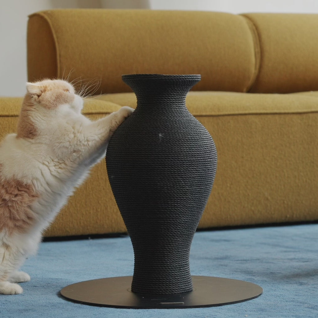 Belly Vase Scratcher Black